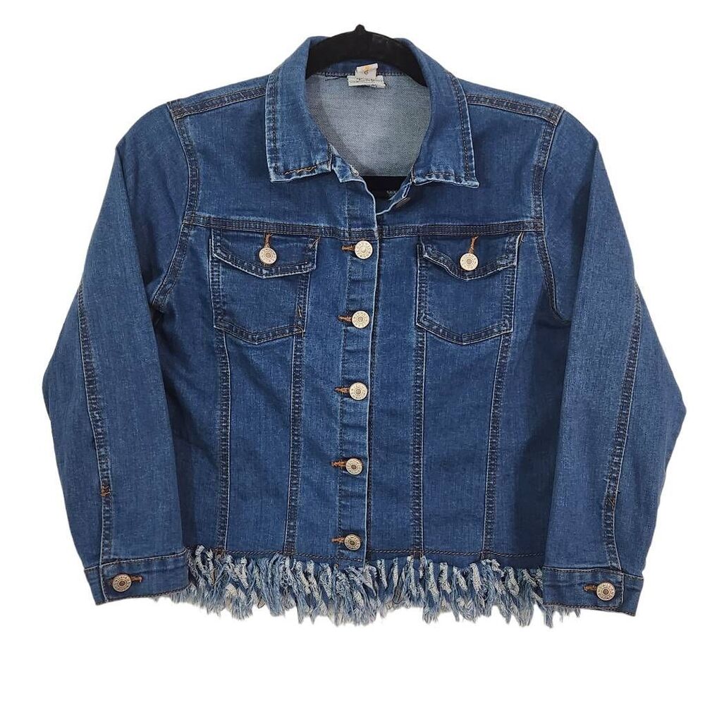 Oopsie Daisy Jean Jacket with Fringe Size 5XL 10-12 Girl's Fringe Jean Jacket